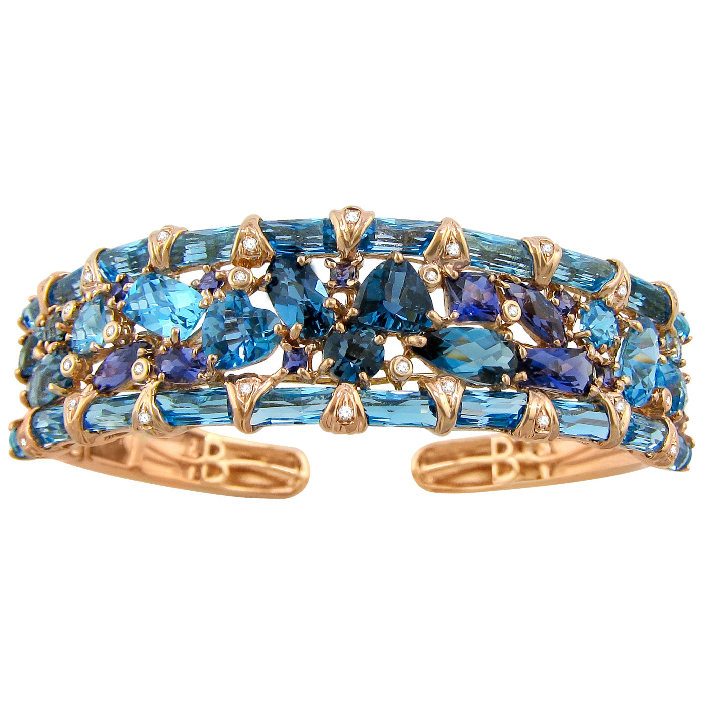 BELLARRI Marquesa - Bangle (Blue Topaz, Iolite and Diamonds)