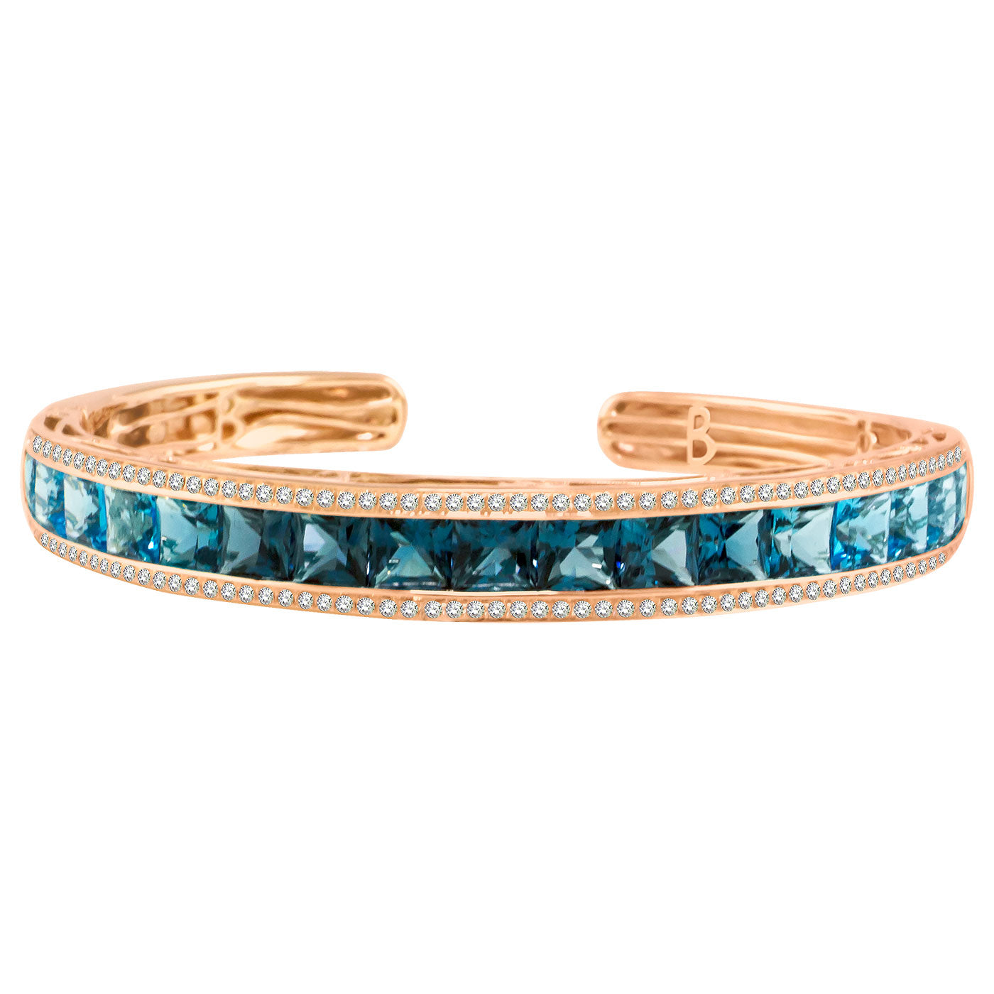 BELLARRI Eternal Love - Bangle (Rose Gold / Blue Topaz)
