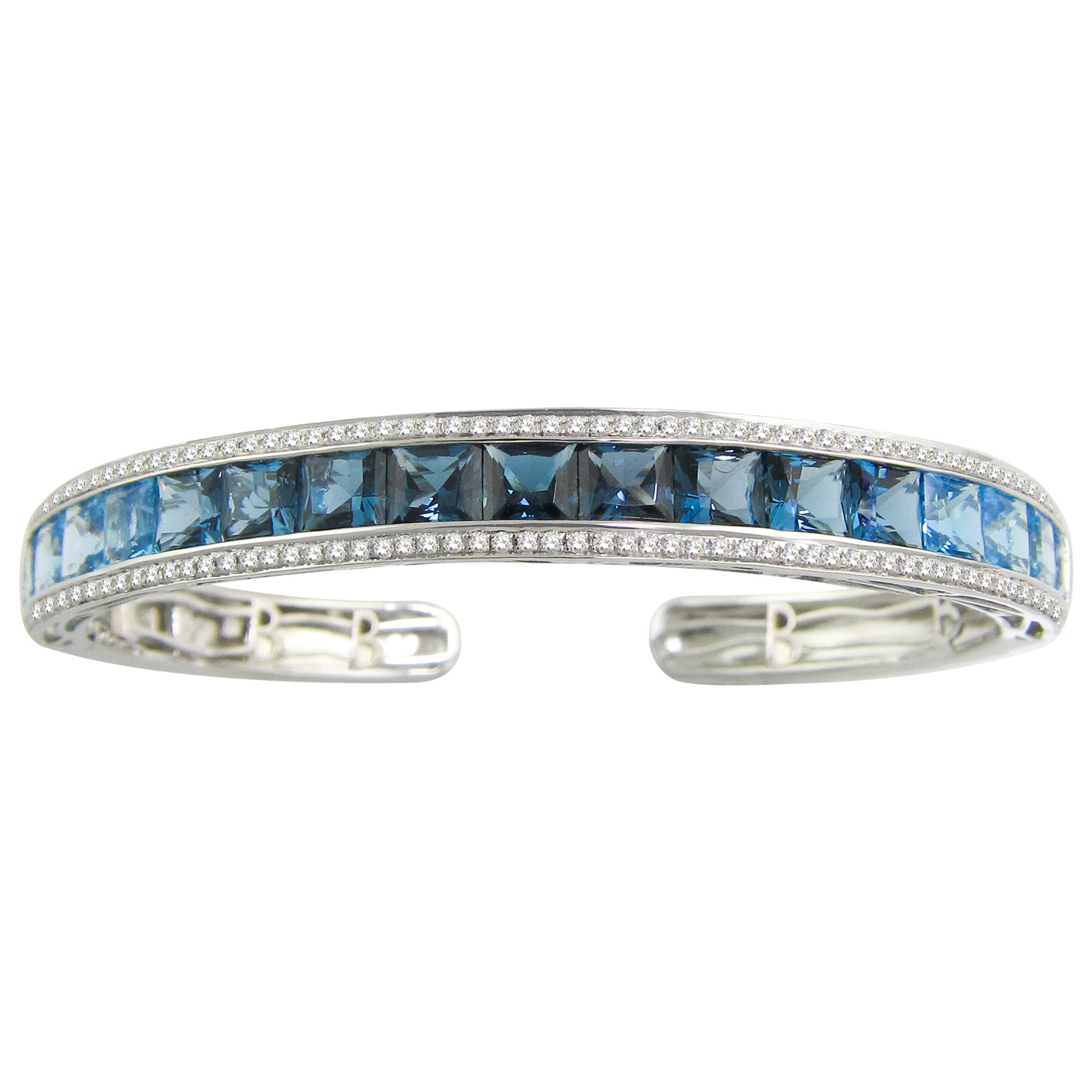BELLARRI Eternal Love - Bangle (White Gold / Blue Topaz / Diamonds)