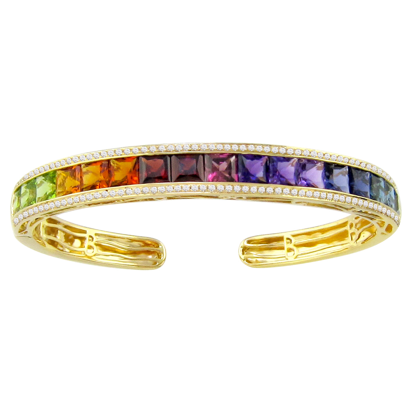 BELLARRI Eternal Love - Bangle (Yellow Gold / Multi Color Gemstone)