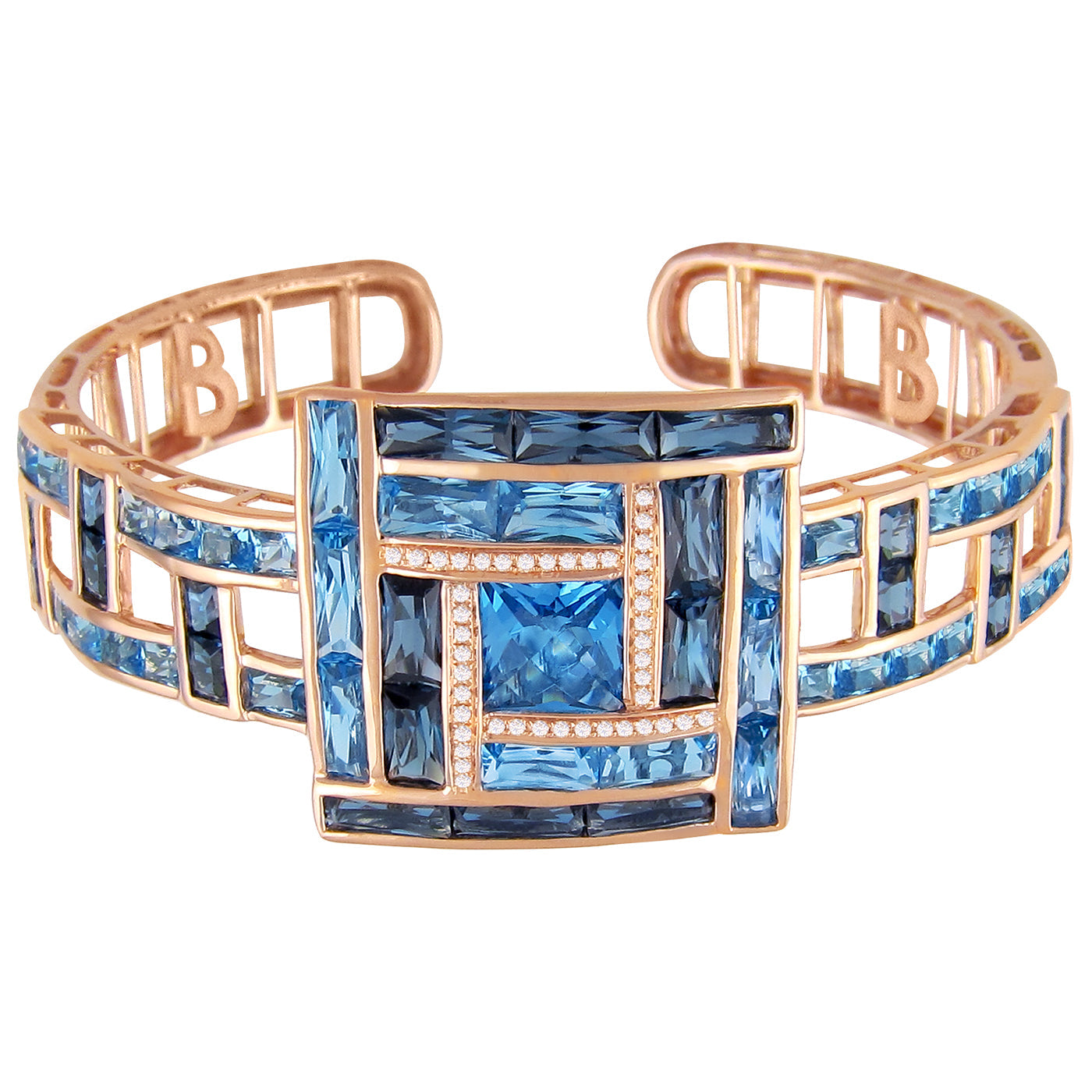 BELLARRI Galaxy of Love - Bangle (Rose Gold / Diamonds / Blue Topaz)