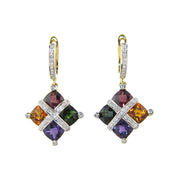 BELLARRI Mosaic - Earrings (14kt Yellow Gold and genuine Gemstones)