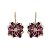 BELLARRI Mademoiselle - Earrings (Rose Gold with Rhodolite Gemstones)