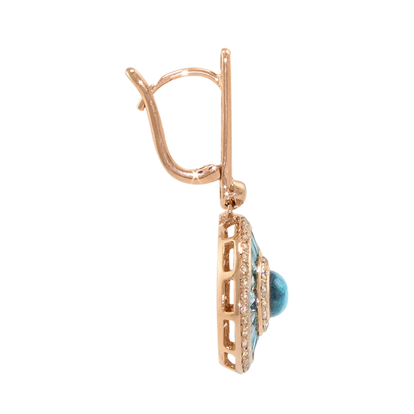 BELLARRI Circle of Love - Earrings side view  (14kt or 18kt Rose Gold)