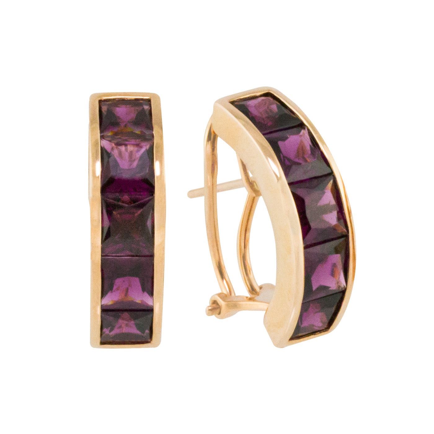 BELLARRI Eternal Love - Rose Gold / Rhodolite - Earrings