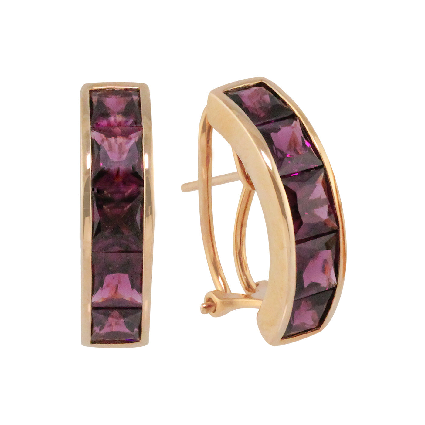 BELLARRI Eternal Love - Rose Gold / Rhodolite - Earrings