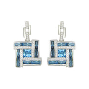 BELLARRI Galaxy of Love - Earrings (White Gold / Diamonds / Blue Topaz)