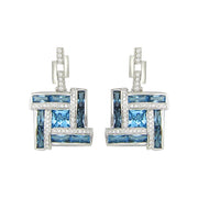 BELLARRI Galaxy of Love - Earrings (White Gold / Diamonds / Blue Topaz)