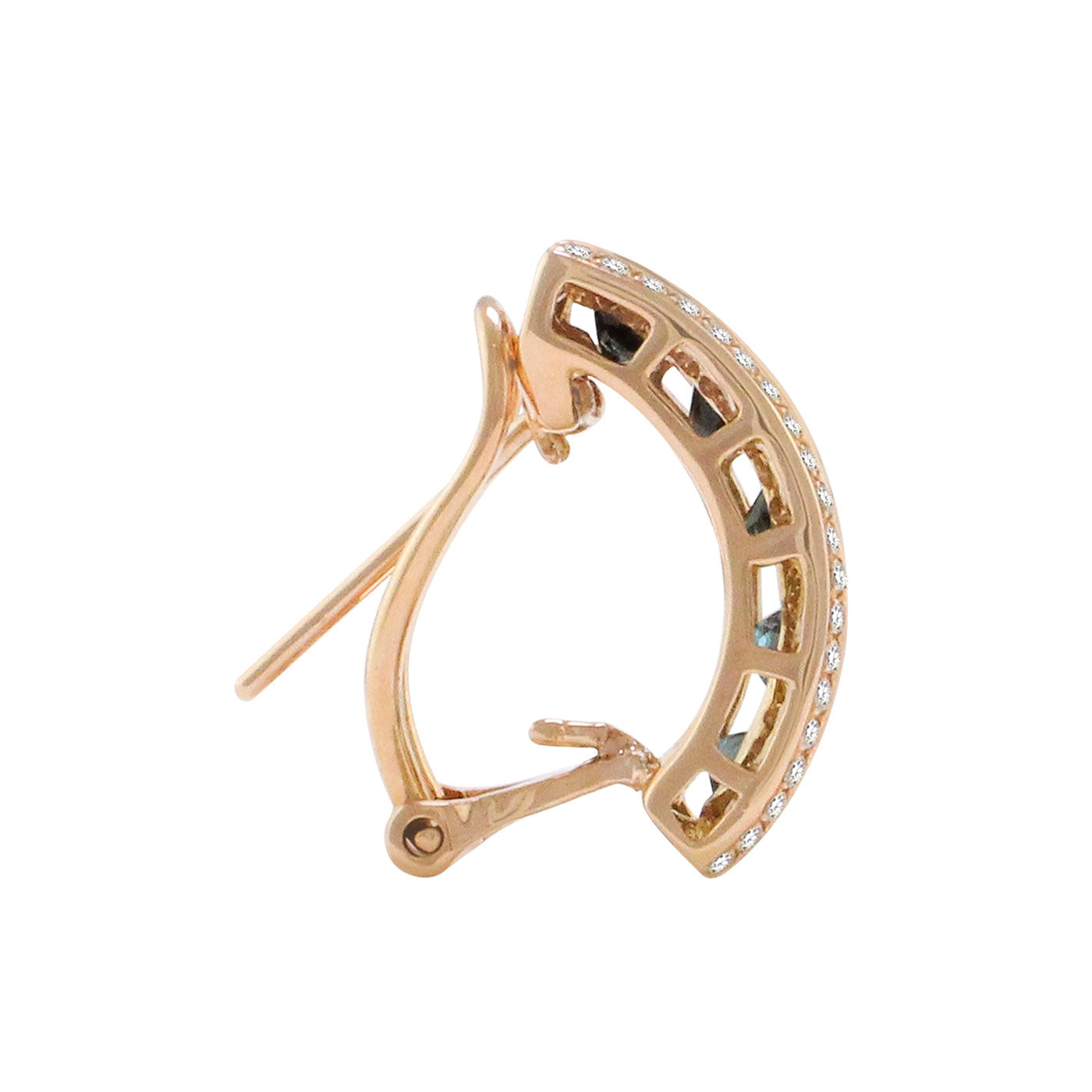 BELLARRI Eternal Love - Earrings (Rose Gold / Blue Topaz) - side view
