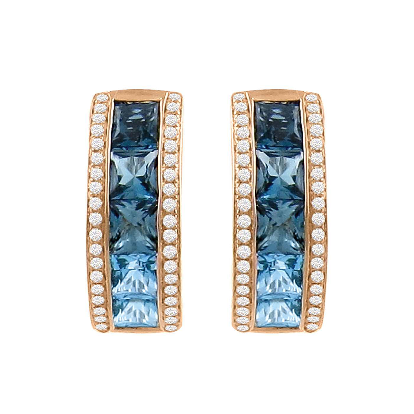 BELLARRI Eternal Love - Earrings (Rose Gold / Blue Topaz)