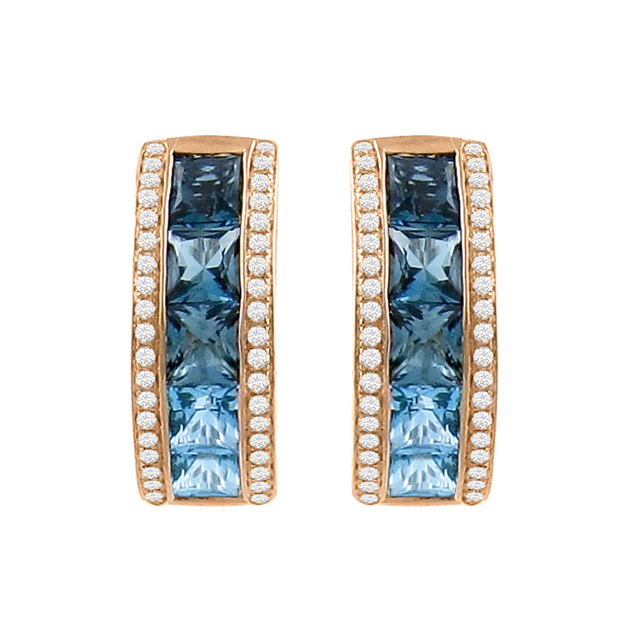 BELLARRI Eternal Love - Earrings (Rose Gold / Blue Topaz)