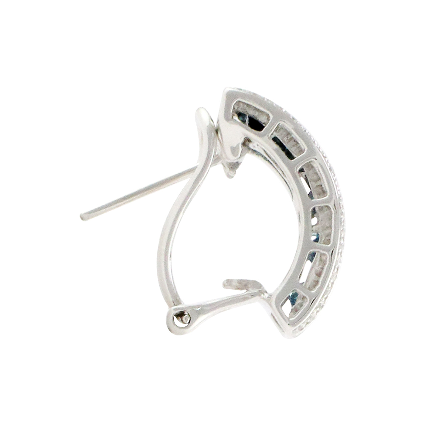 BELLARRI Eternal Love - Earrings (White Gold / Blue Topaz / Diamonds)  side view