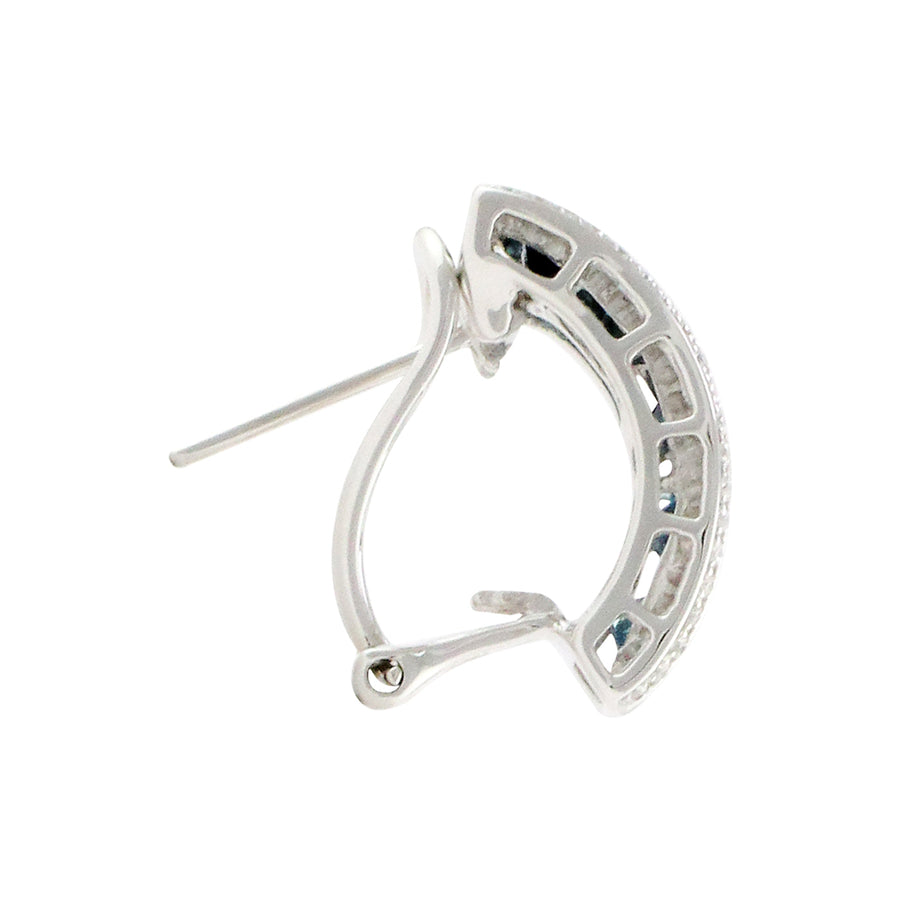 BELLARRI Eternal Love - Earrings (White Gold / Blue Topaz / Diamonds)  side view