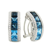 BELLARRI Eternal Love - Earrings (White Gold / Blue Topaz / Diamonds)