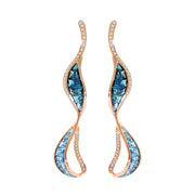 BELLARRI Capri Blue Topaz Earrings (rose gold)
