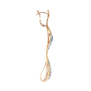 BELLARRI Capri Blue Topaz Earrings (rose gold - side view)