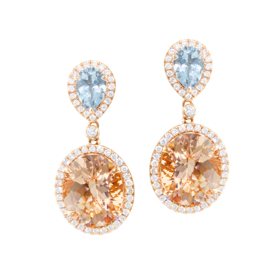 Aqua & Morganite – Earrings