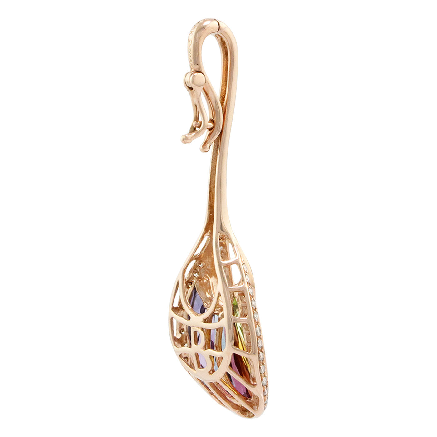 BELLARRI La Bouquet - Enhancer (Rose Gold, Diamonds, Multi Color Gemstones) side view
