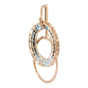 BELLARRI Malibu - Blue Topaz Enhancer (Rose Gold) side view