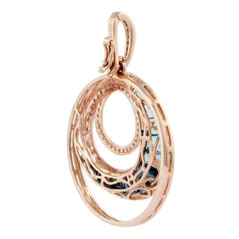 BELLARRI Malibu - Blue Topaz Enhancer (Rose Gold 38mm x 28mm) side view