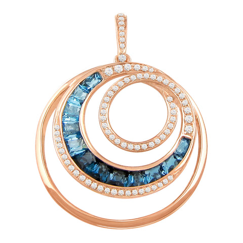 BELLARRI Malibu - Blue Topaz Enhancer (Rose Gold 38mm x 28mm)