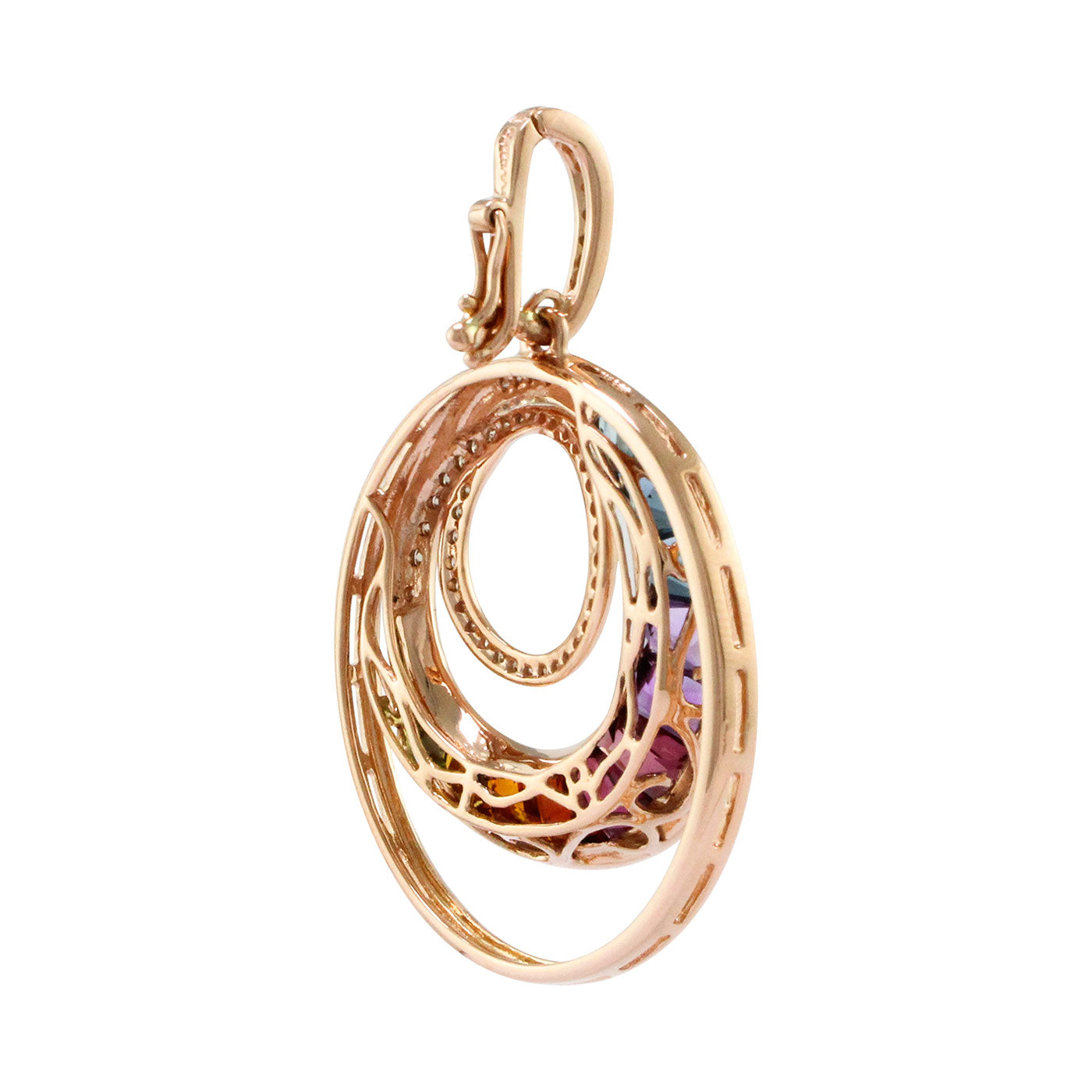BELLARRI Malibu - Enhancer (Multi Color Gemstones 38mm x 28mm) side view
