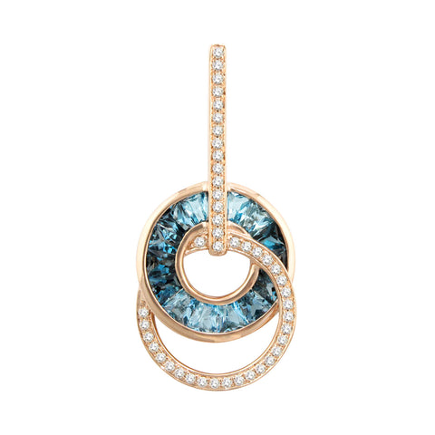 BELLARRI Malibu - Blue Topaz Enhancer (Rose Gold 29mm x 16mm)