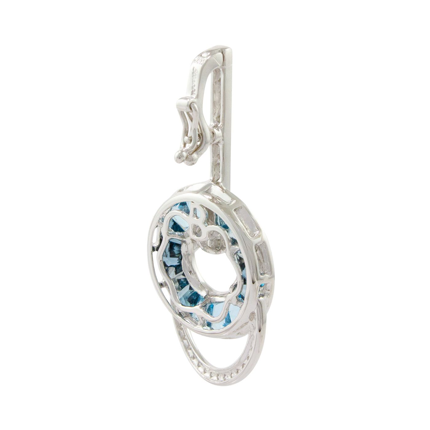 BELLARRI Malibu - Blue Topaz Enhancer (White Gold 29mm x 16mm) side view