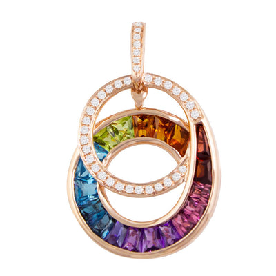 BELLARRI The Cove - Enhancer (14kt Rose Gold, Diamonds, Multi Color Gemstones)