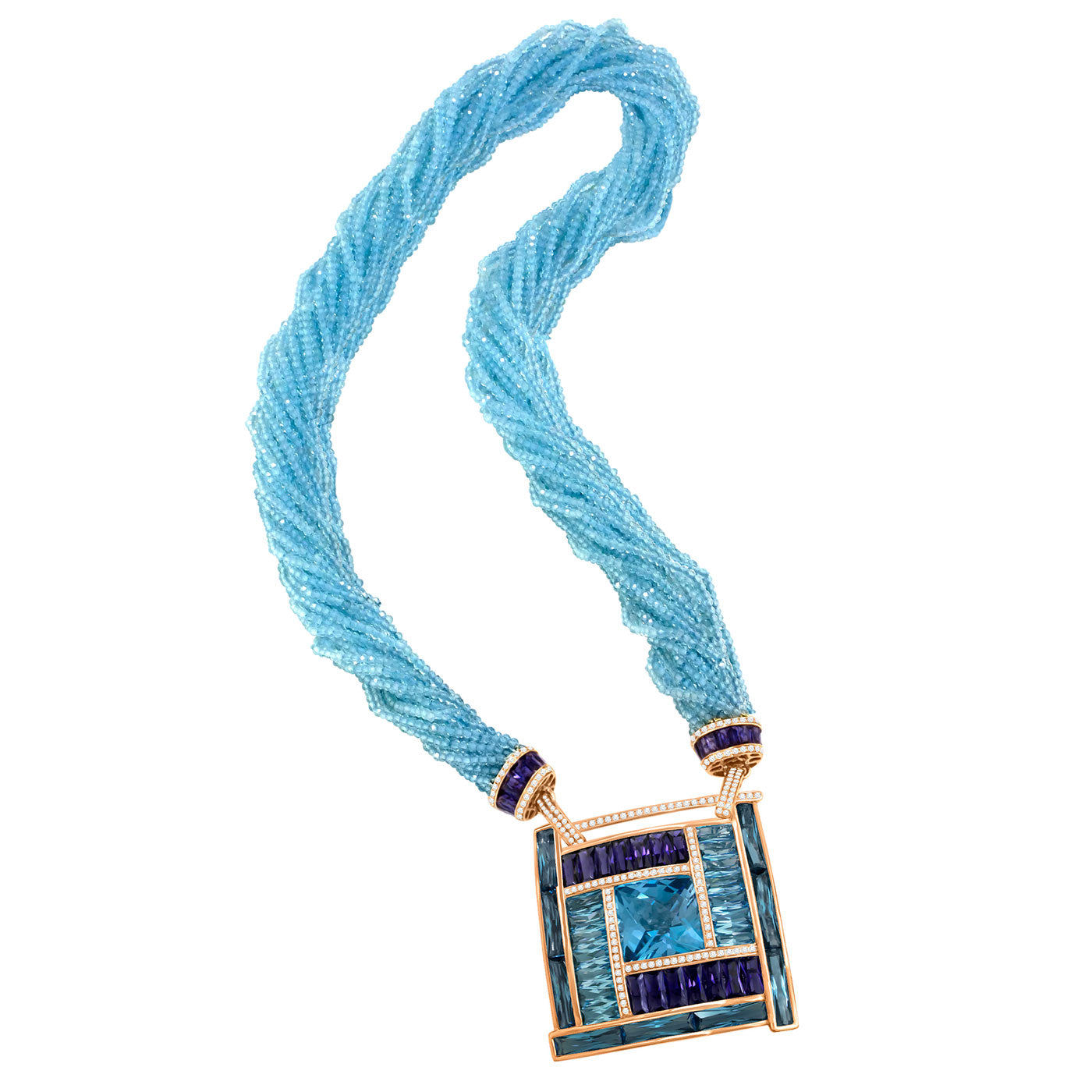 BELLARRI Galaxy of Love Necklace with Medallion - full view