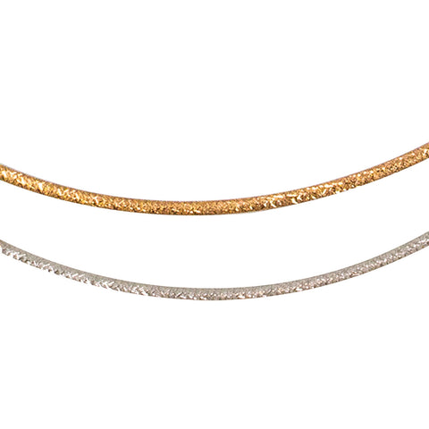 14 kt Reversible Omega Chain - Rose Gold / White Gold - from BELLARRI