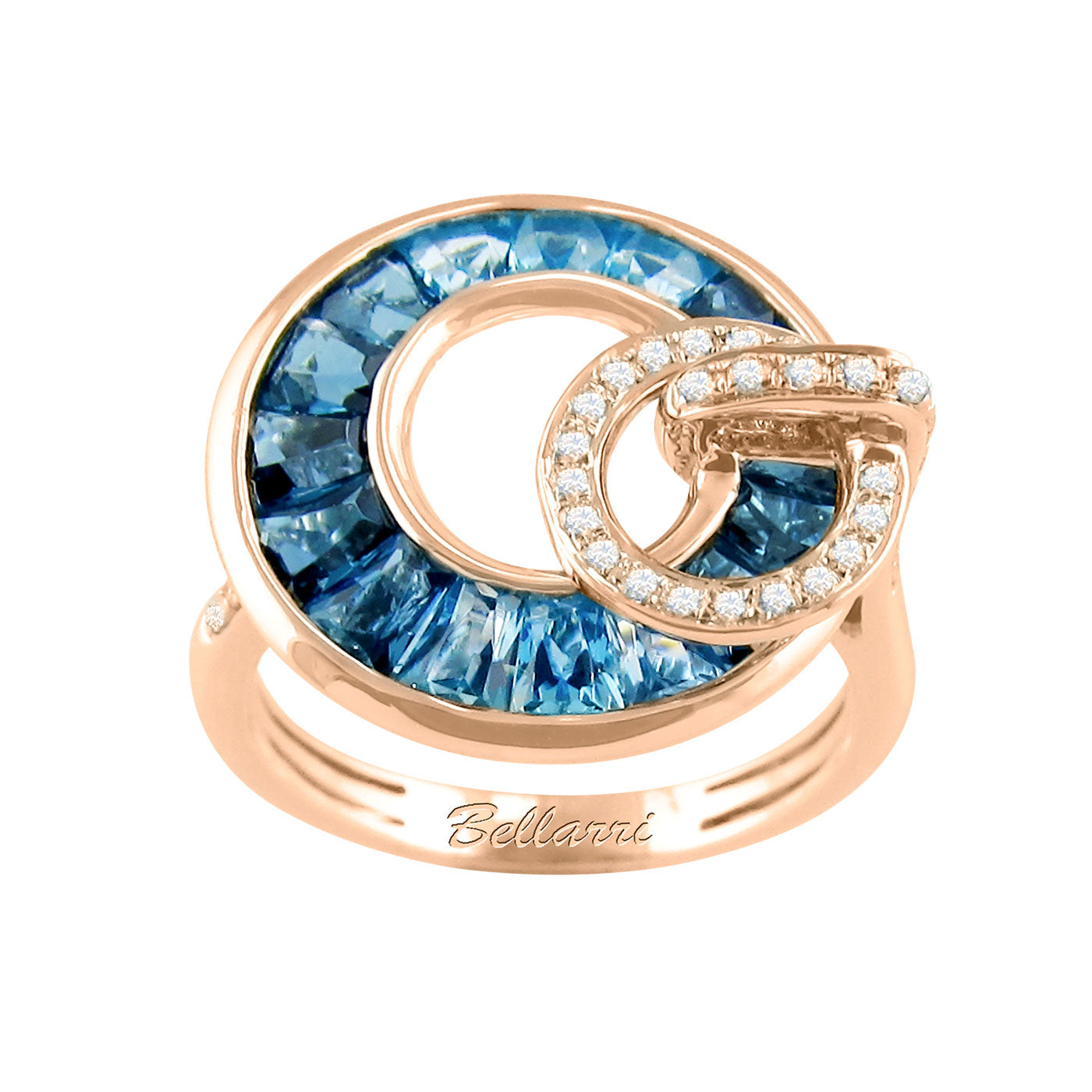 BELLARRI Poetry in Motion Ring (Rose Gold & Blue Topaz) smaller version